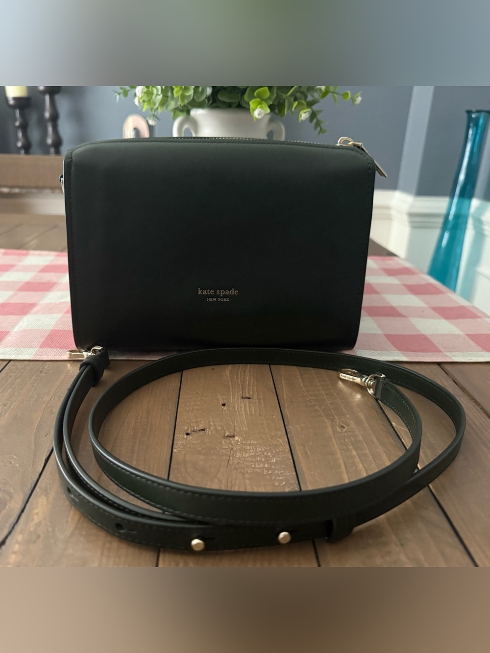 kate spade Dark Green Leather Crossbody Bag